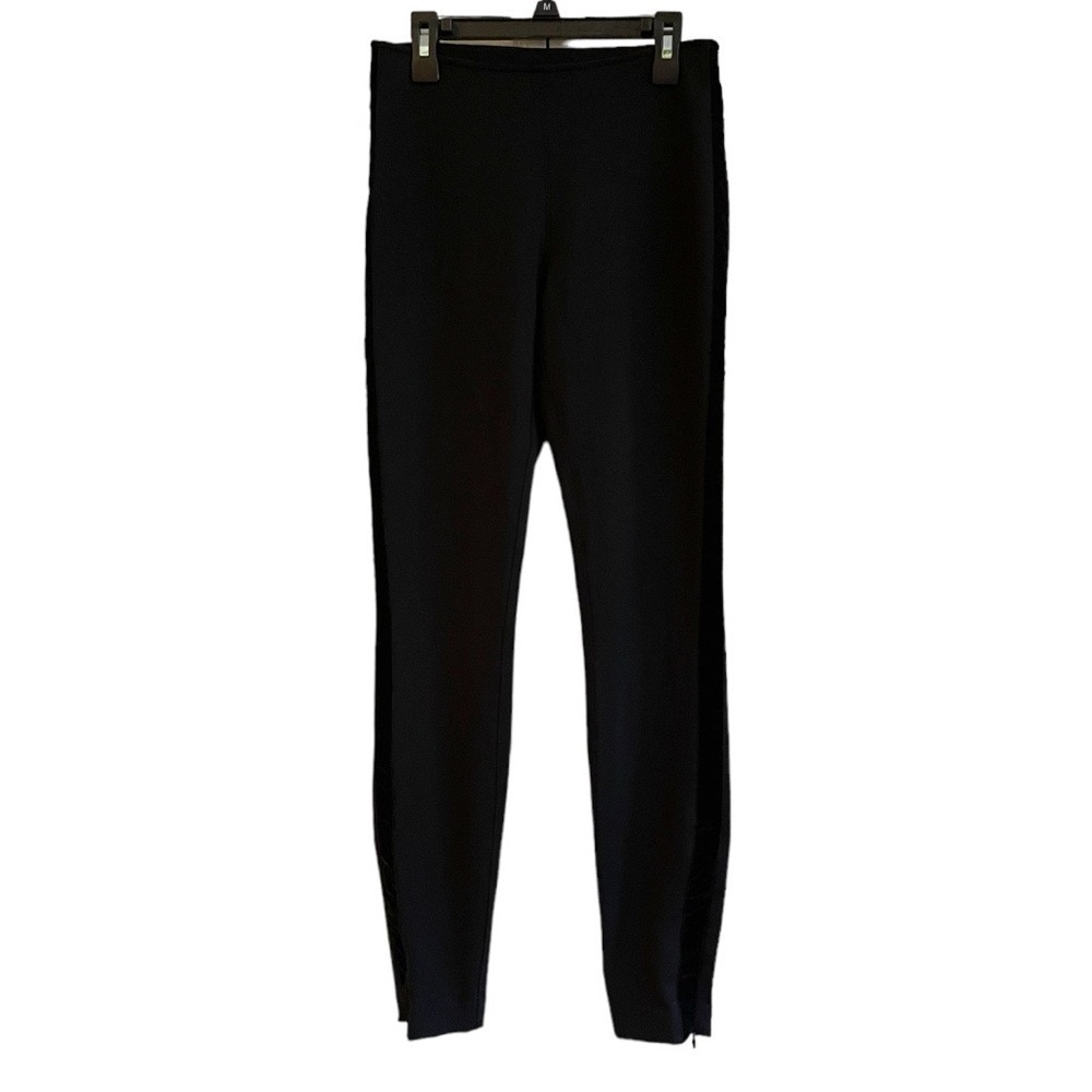 POLO RALPH LAUREN, NWOT, LEGGINGS. BLACK VELVET TUXEDO STRIPE. SIZE 4